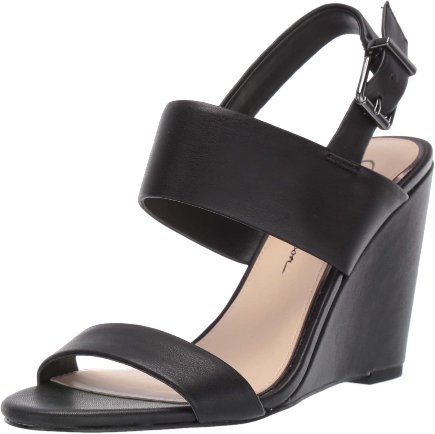 Jessica Simpson Women's WYRA Wedge Sandal, Black, 7 M US