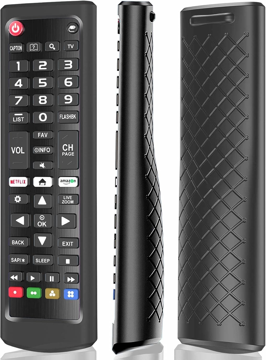 Case for LG TV Remotes, Remote Cover for LG Smart TV Remote Control AKB75095307 AKB75375604 AKB74915305 Original, Replacement Silicone Skin Sleeve Black