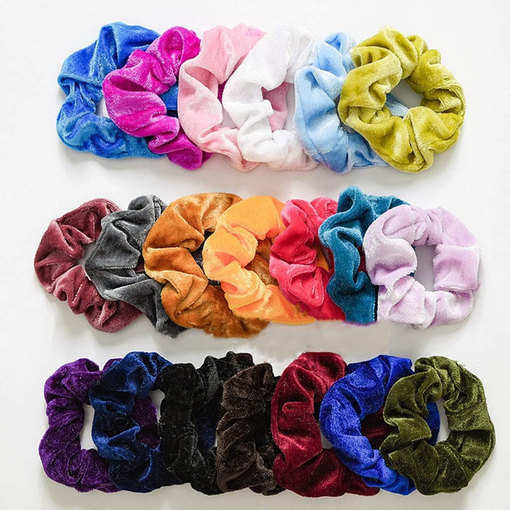 firstfly 20 Piece Hair Scrunchies Velvet Elastic Hair Bands Scrunchy Hair Ties Ropes Scrunchie for Women Girls Hair Accessories Assorted Colors