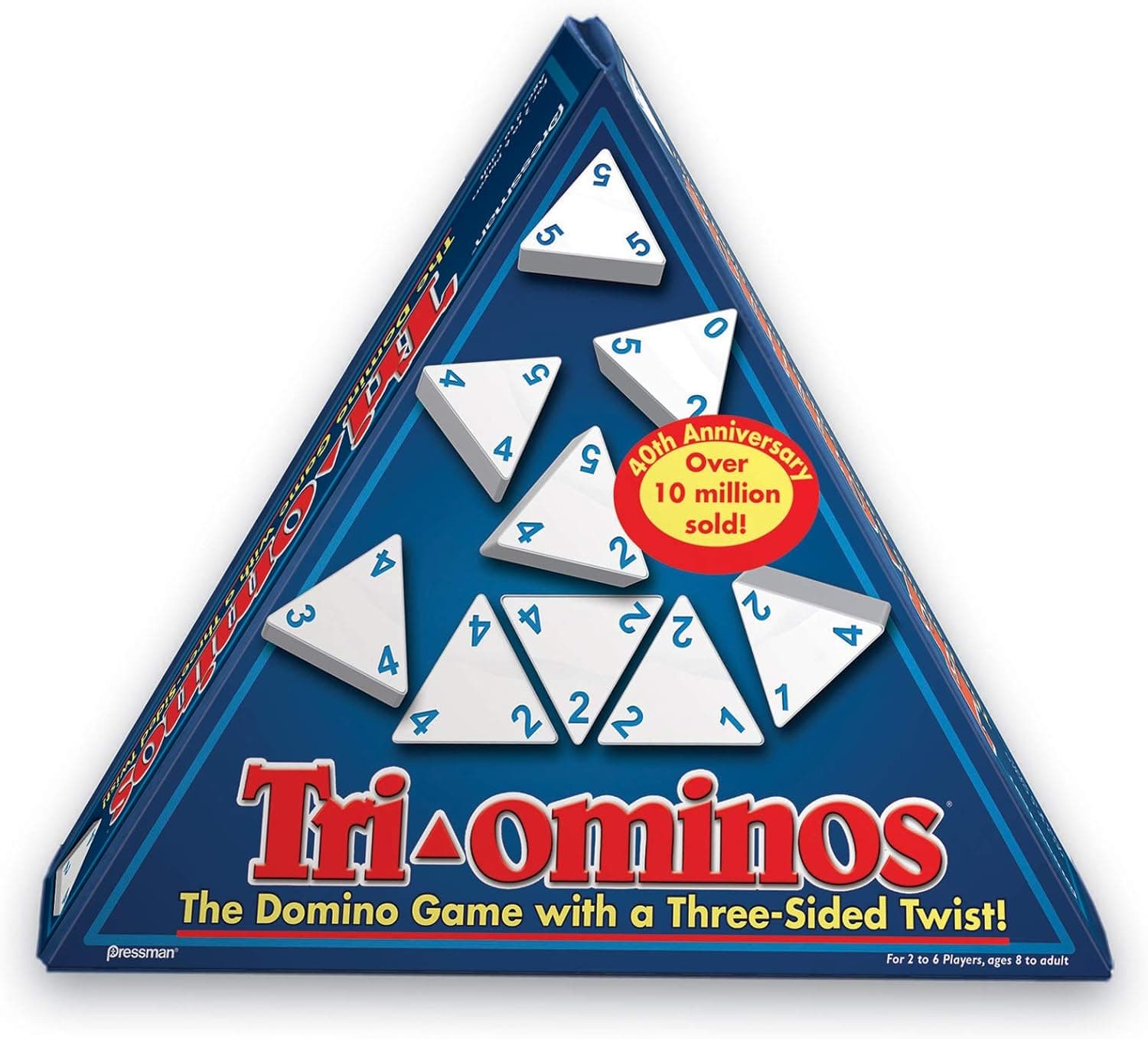 Tri-Ominos - Travel Edition with Lightweight Playing Tiles by Pressman Games Blue, 5"