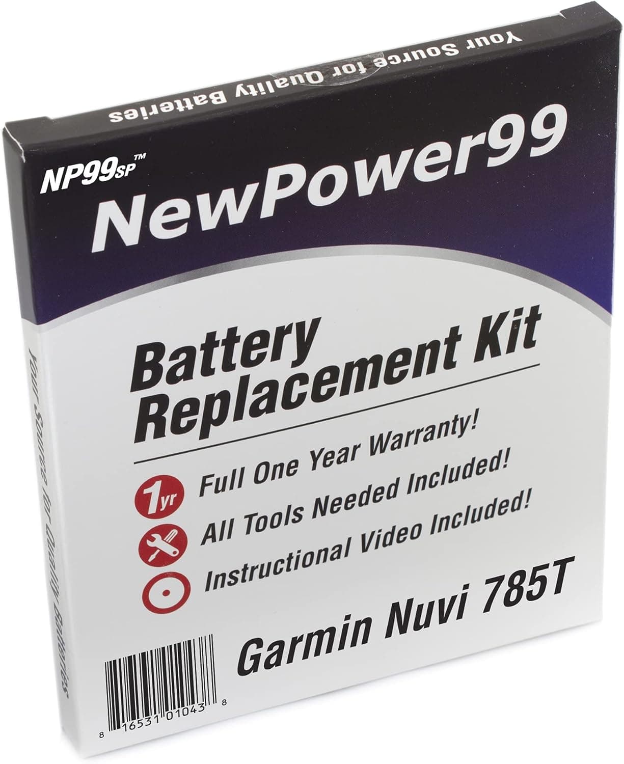 NewPower99 Battery Replacement Kit with Battery, Video Instructions and Tools for Garmin Nuvi 785T