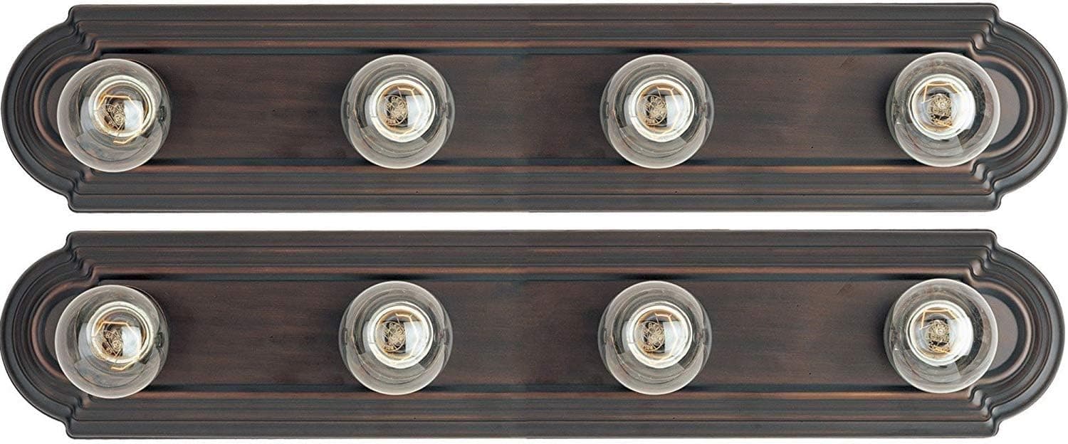 Dysmio Lighting 4-Light Bath Vanity, Oil Rubbed Bronze Finish - Pack of 2