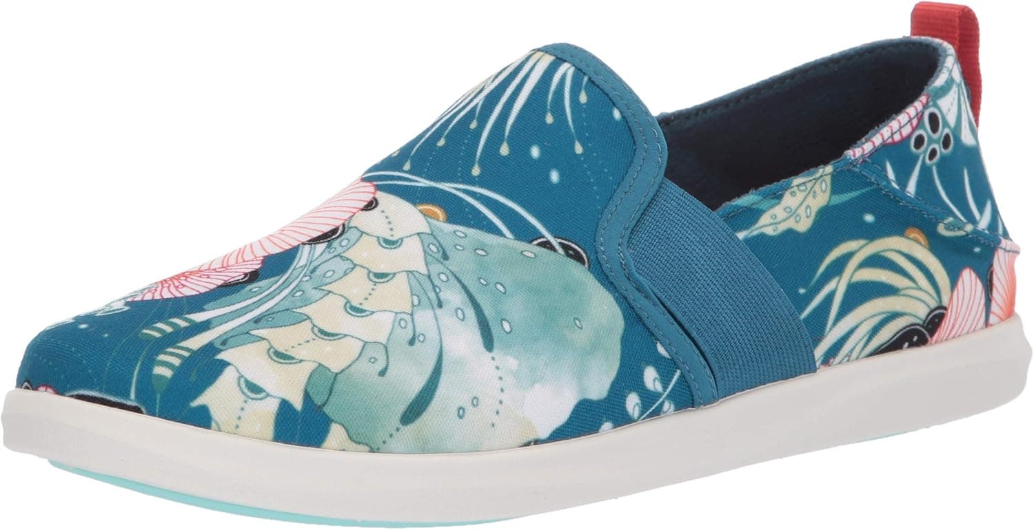OLUKAI Women's Hale'iwa Pa'i, Teal/Coral, 9.5 B
