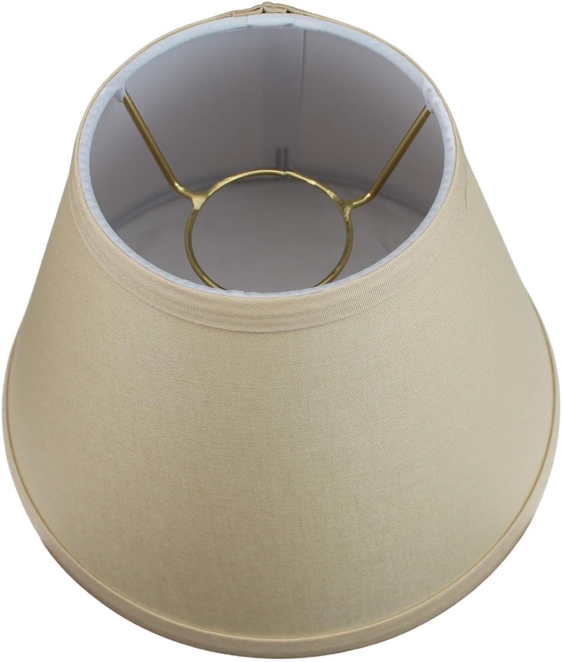 FenchelShades.com Lampshade 5" Top Diameter x 10" Bottom Diameter 7" Slant Height with Chimney Attachment USA Made (Linen Khaki)