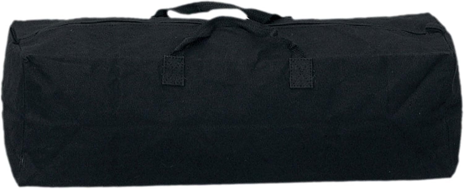 HAWK Black Canvas Duffle Bag - 18x6x7 Inch - AB18
