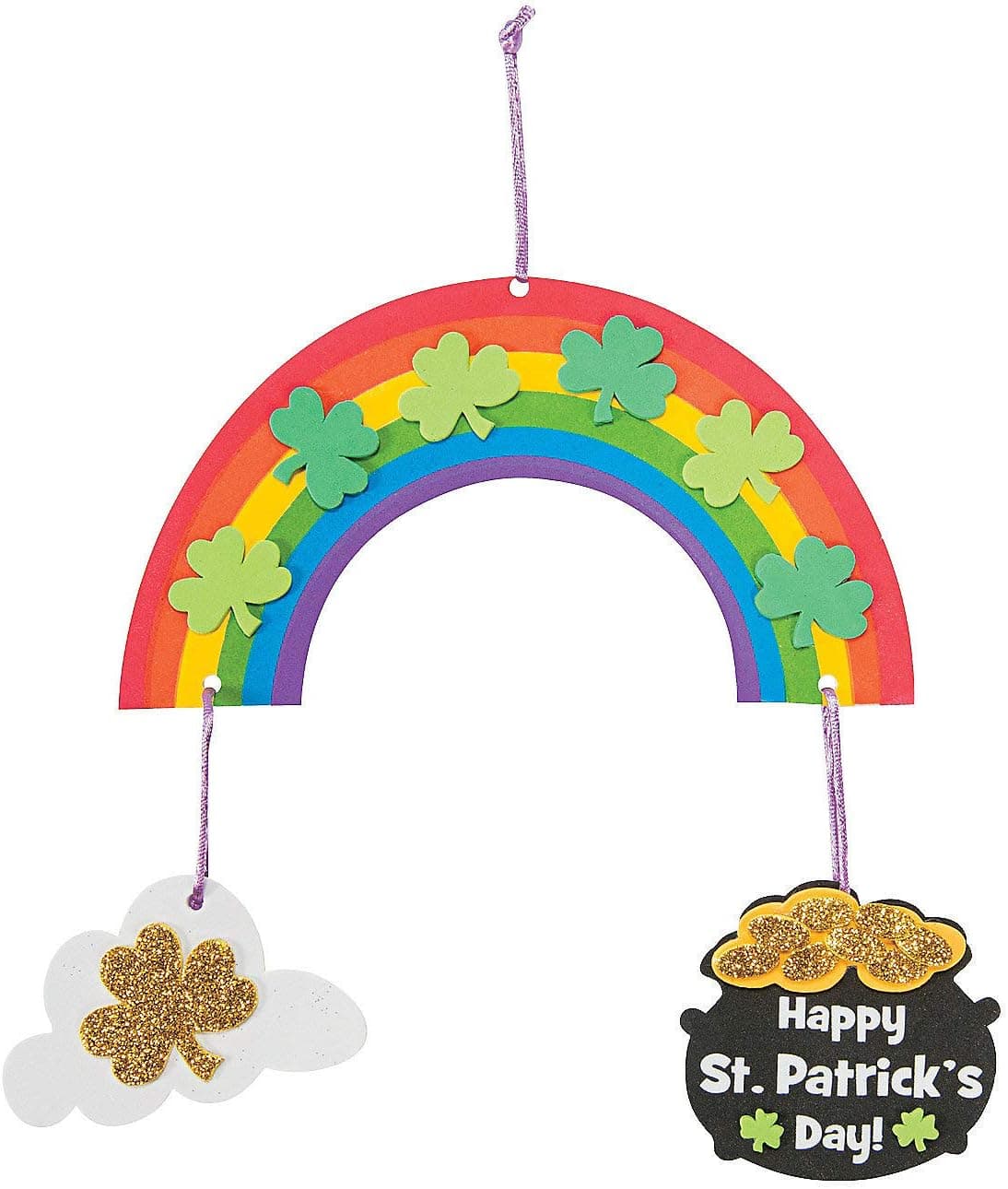 Fun Express St Patrick's Day Mobile Craft Kit - Makes 12 - DIY Crafts for Kids
