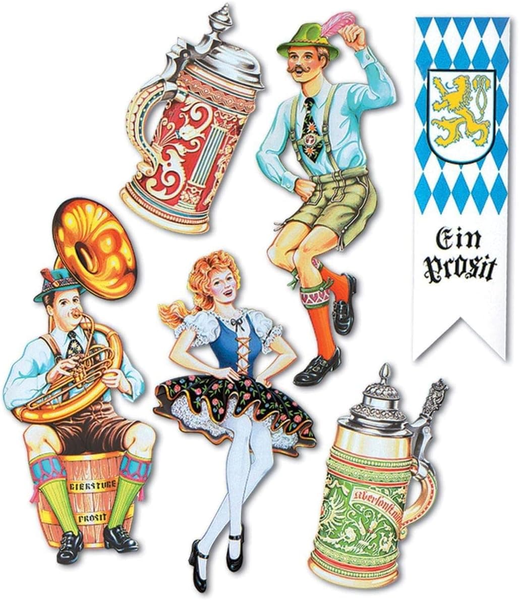Beistle 6-Pack Oktoberfest Cutouts, 20-Inch