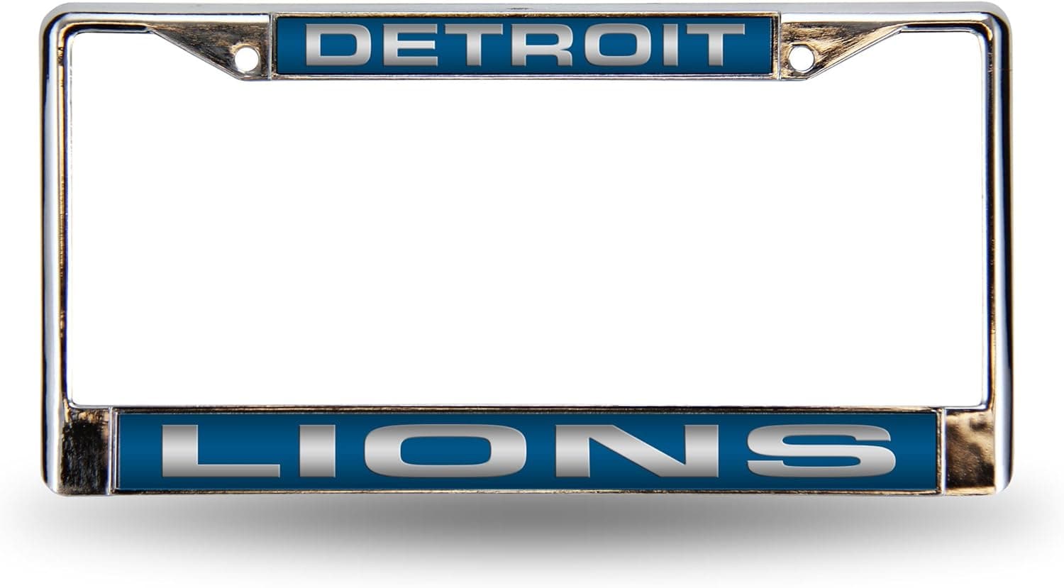 Rico Industries NFL Football Chrome Laser License Frame 12" x 6" 12" x 6" Laser Cut Chrome Frame - Car/Truck/SUV Automobile Accessory