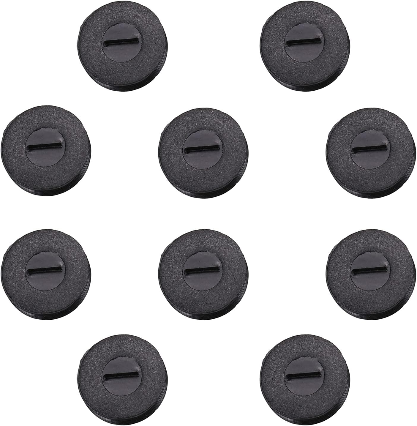 Heyiarbeit Carbon Brush Holder Caps 22mm O.D. 6mm Thickness Electric Motor Brush Cover Plastic Fitting Thread Black 10pcs