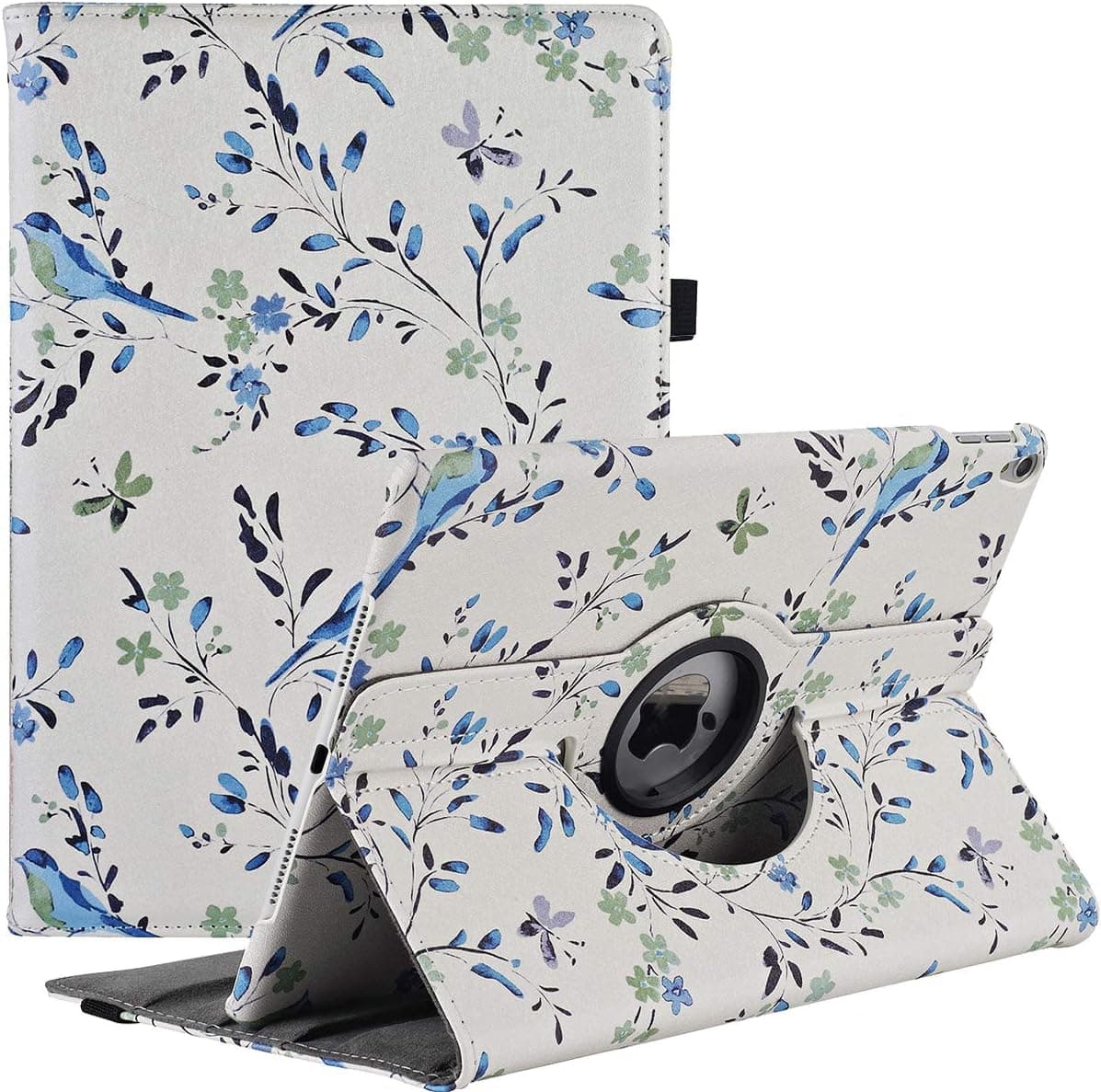 iPad Mini 1/2/3 Smart Case (7.9 inch), 360 Degree Rotating Multi-Angle Viewing Folio Stand Cases for Apple iPadMini 1st/2nd/3rd Generation (Bird)