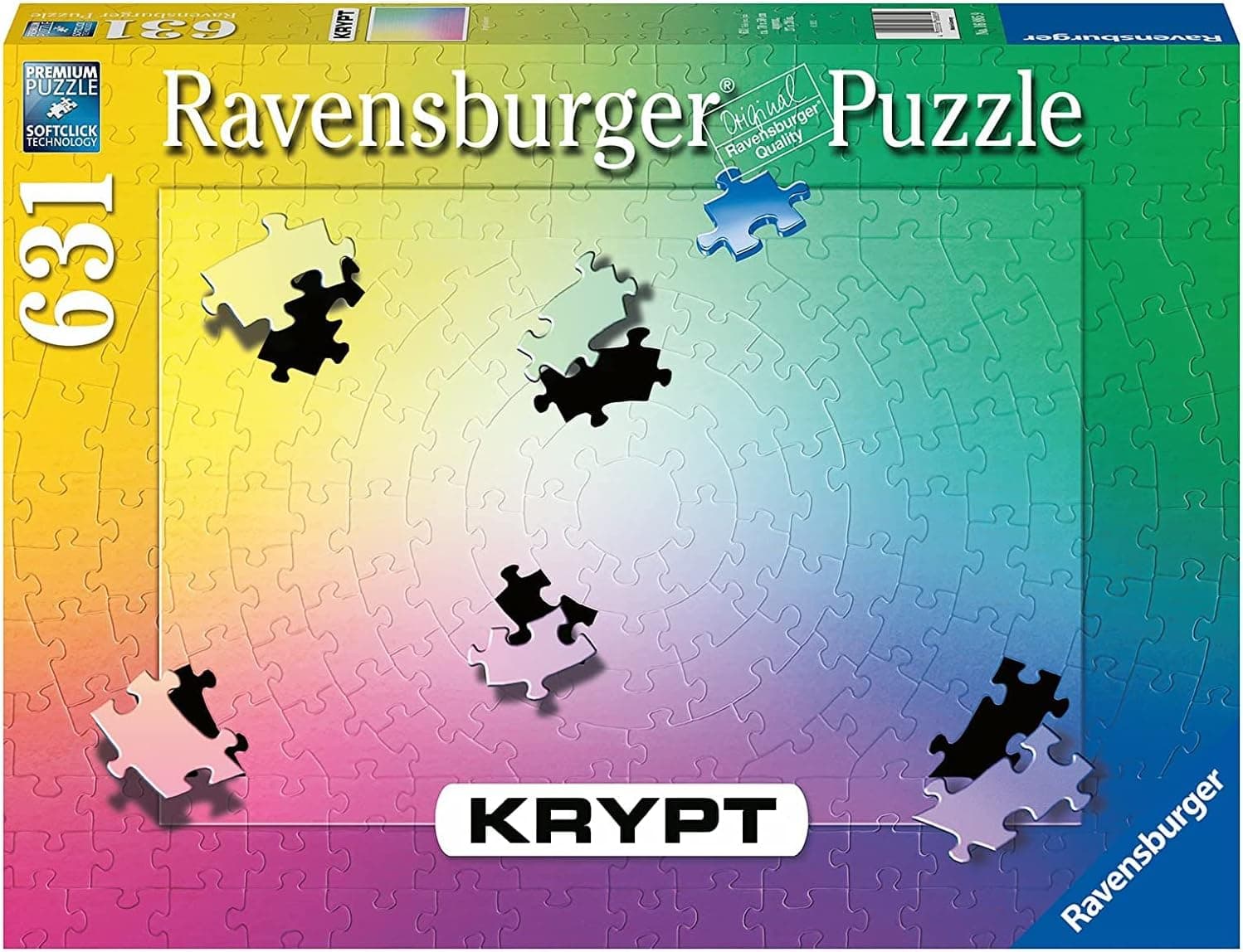 Ravensburger Krypt Gradient 631 Piece Jigsaw Puzzle for Adults - 16885 - Every Piece is Unique, Softclick Technology Means Pieces Fit Together Perfectly