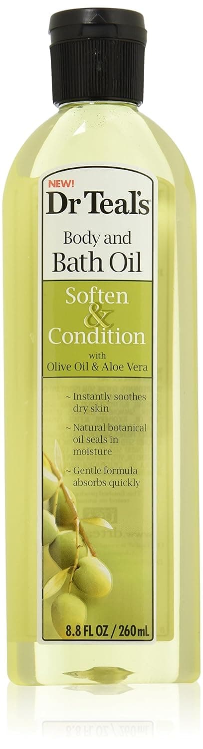 Dr. Teal's Body and Bath Oil (Olive Oil and Aloe Vera, 8.8-Ounce)