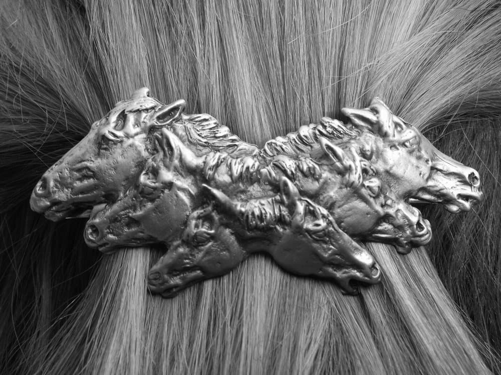 Six horses barrette
