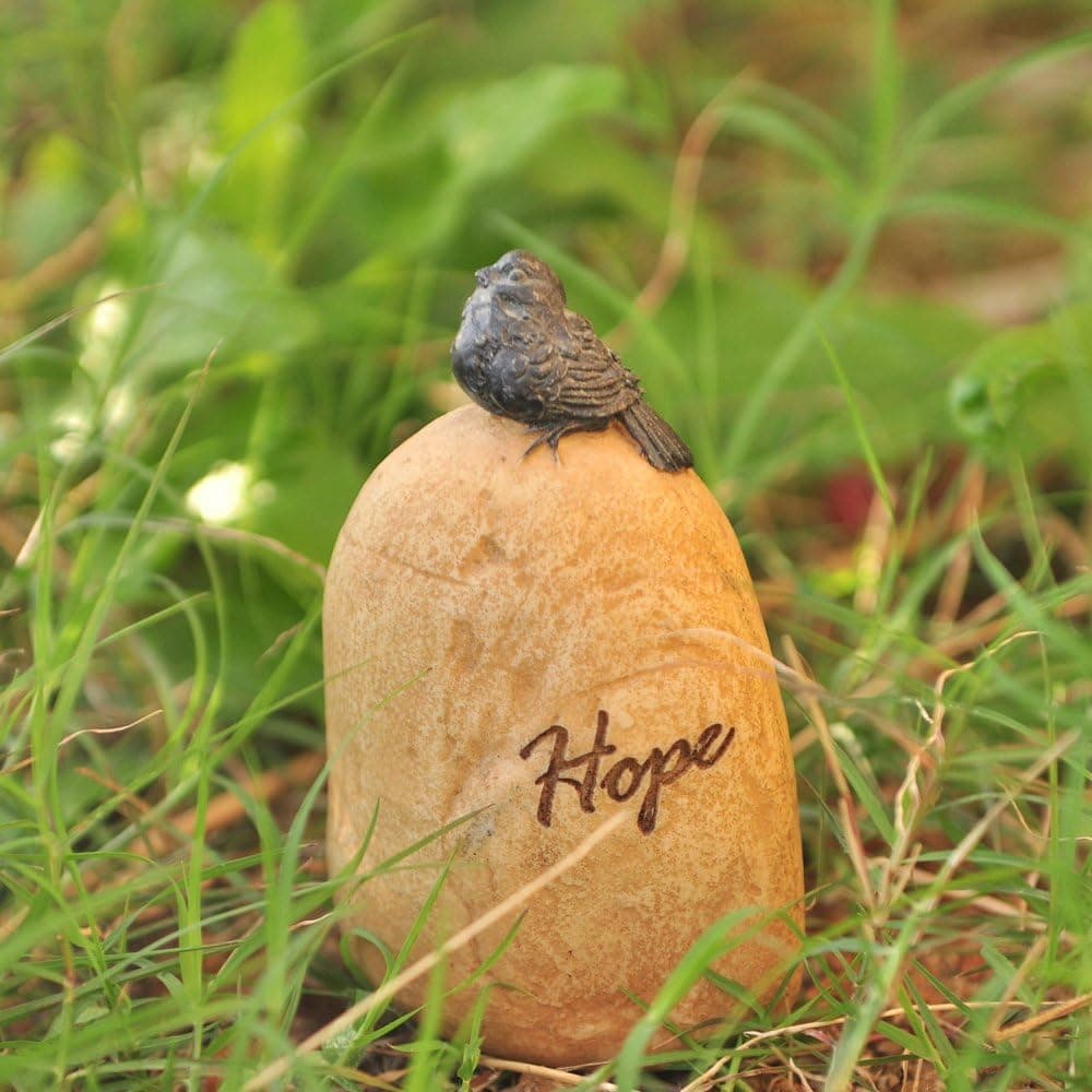 Top Collection Miniature Fairy Garden and Terrarium Inspirational Bird Stone Hope Statue