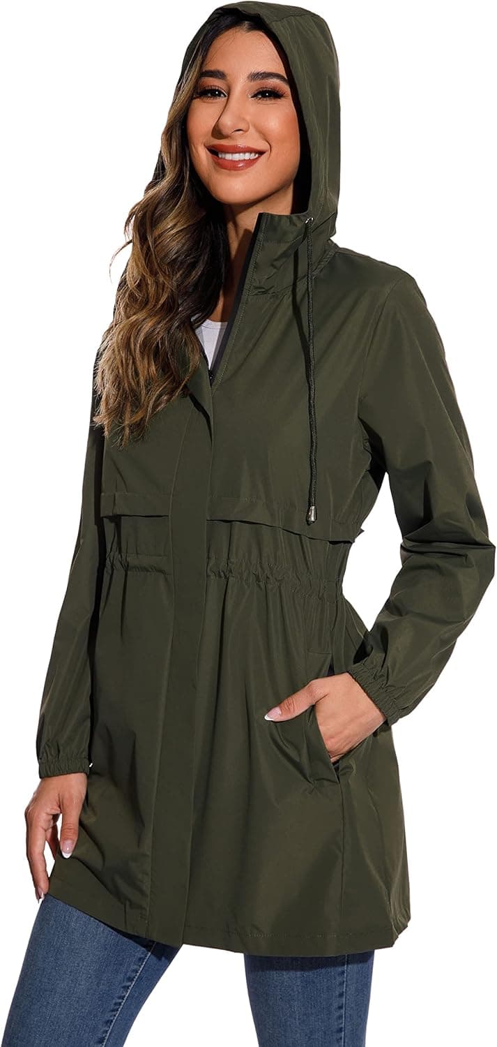 GUANYY Waterproof Anorak Rain Jacket for Women - Stylish & Durable Protection