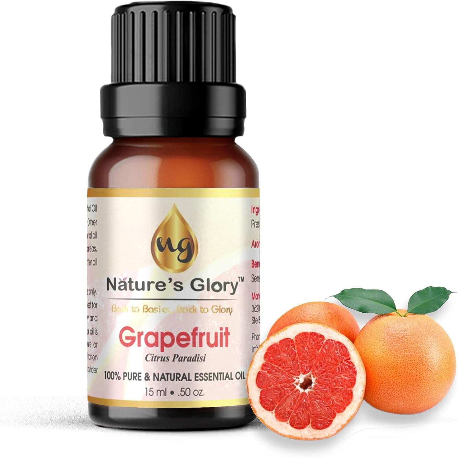Natures Glory Aromatherapy Grapefruit Essential Oil 15 ML