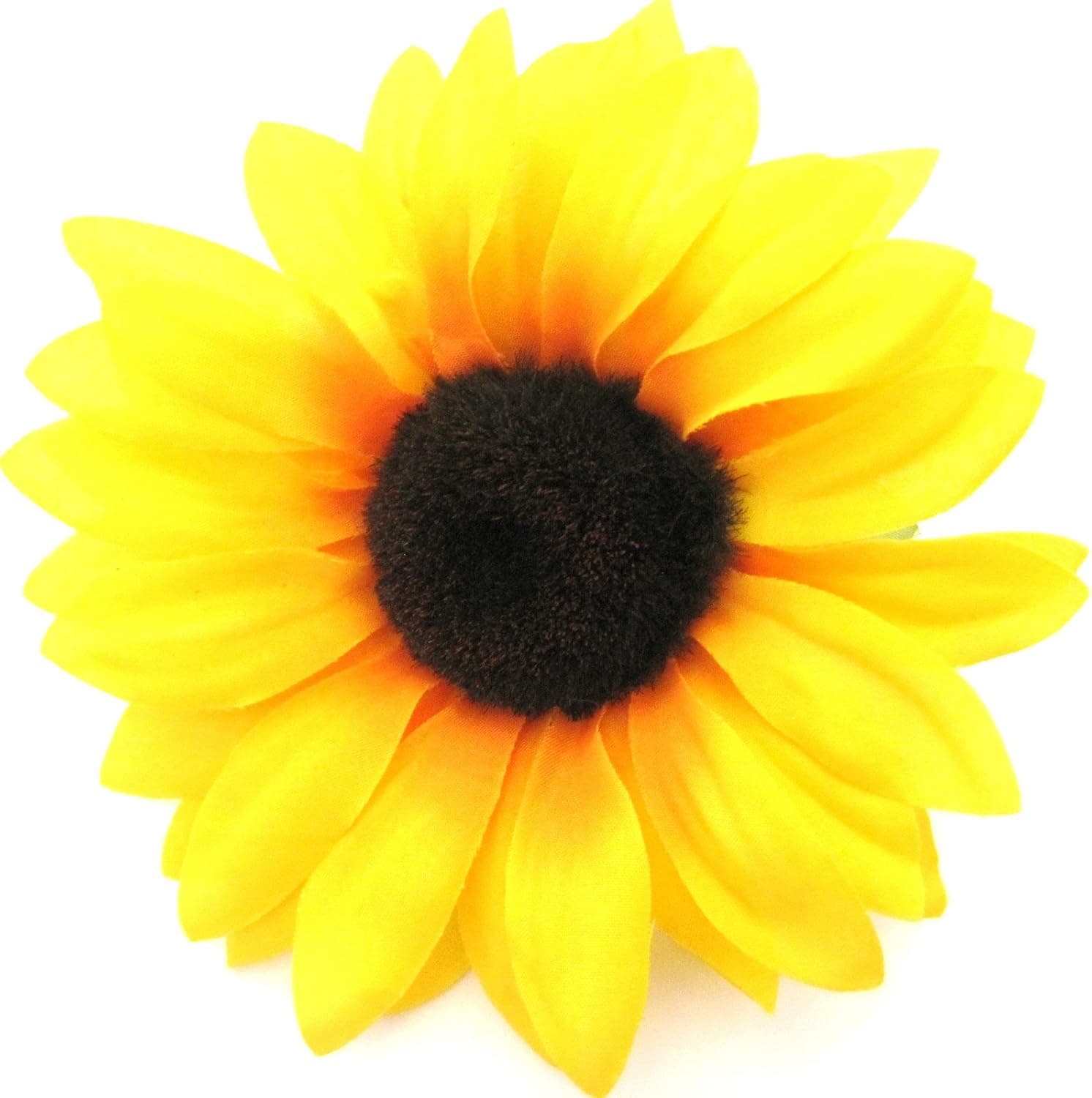 4.75" Yellow Sunflower Silk Flower Hair Clip