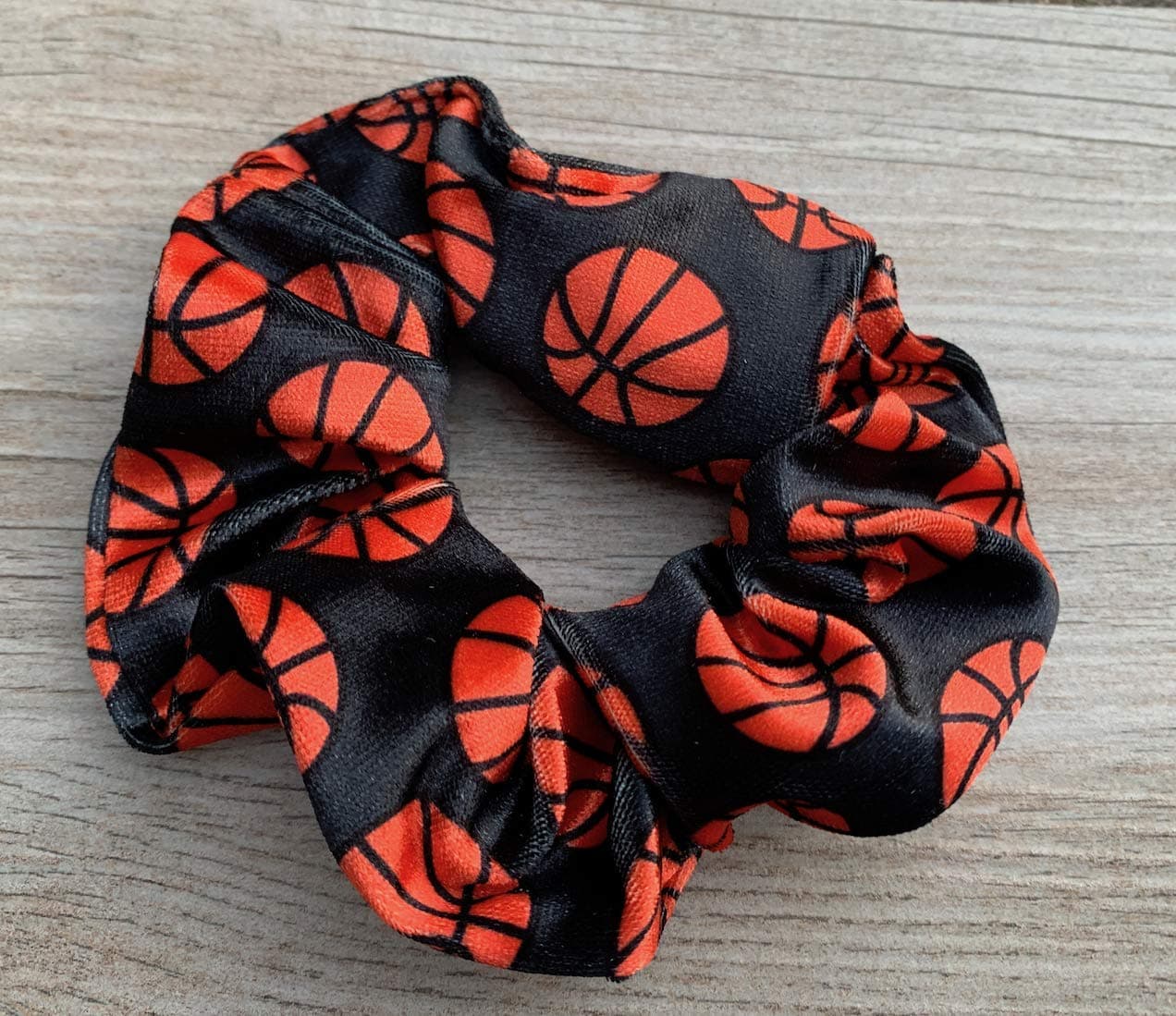 Basketball Scrunchie, Basketball Hair Accessories, No Crease Premium Velvet Basketball Hair Elastics Gift
