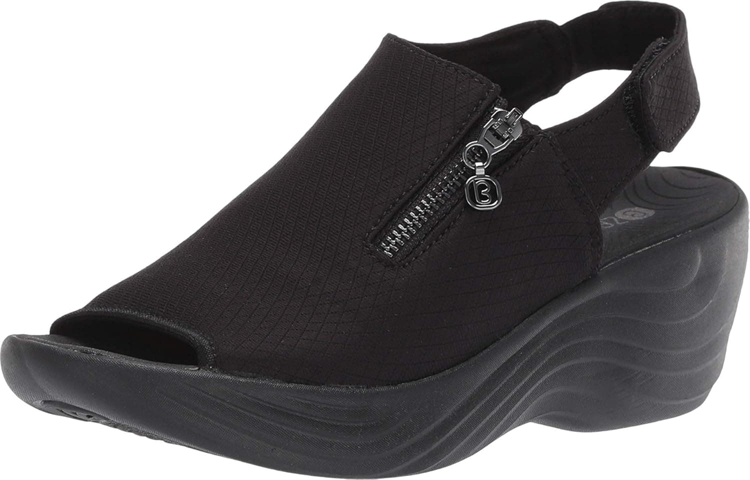 BZees Zipline Women's Sandals & Flip Flops Black Size 9 W