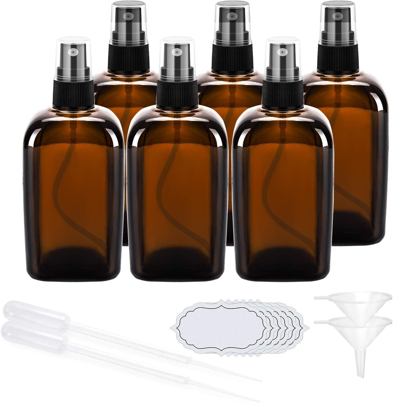 ULG Amber Fine Mist Sprayer Empty Refillable Essential Oils Perfume Cologne Atomizer (Medium-50ml)