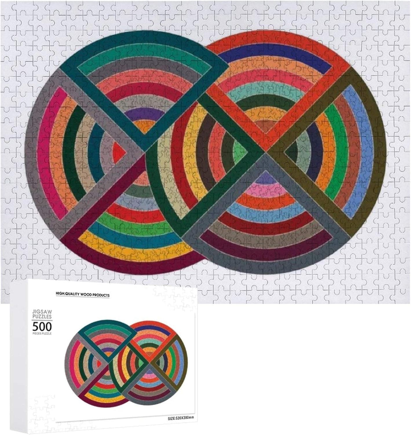 Frank Stella Wooden Jigsaw Puzzle for Adult Kids,Puzzle Game Toy Creative Gift for Home Decor 500 Pieces