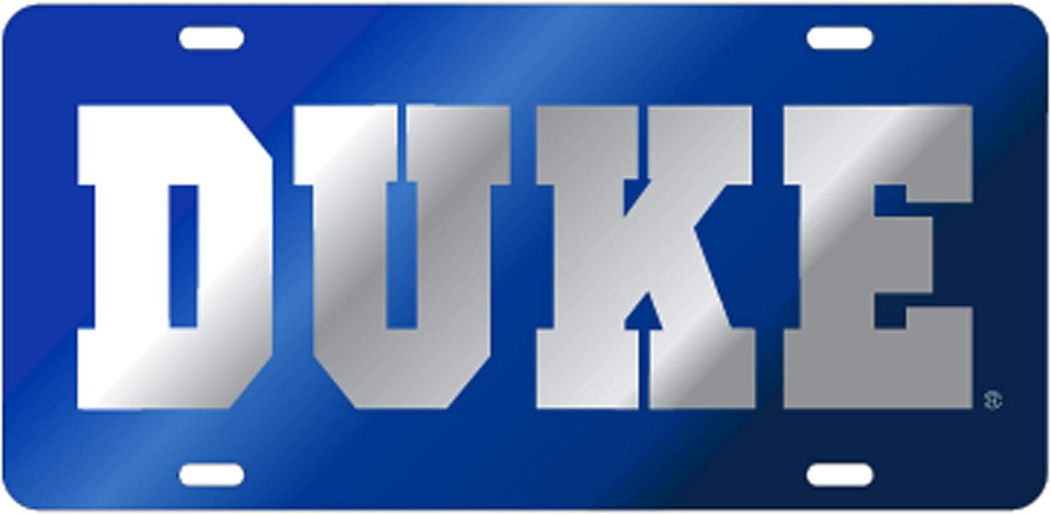 Duke Blue Devils Blue/Silver Laser Cut Car Tag