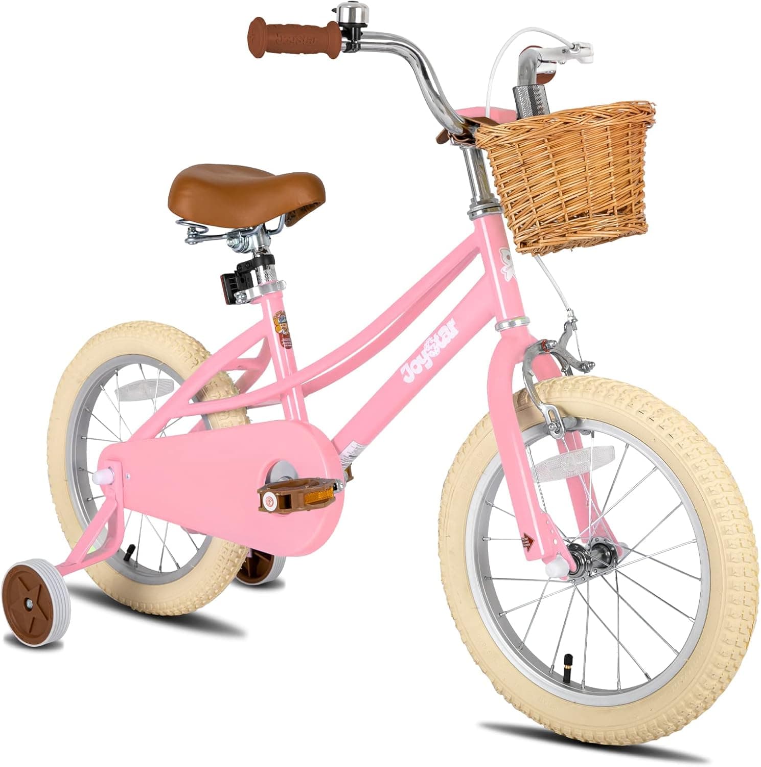 JOYSTAR Girls Bike for 2-12 Years Old Toddlers and Kids, 12" 14" 16" Kids Bike with Training Wheels & Basket, 20 Inch Kid's Bicycle with Kickstand, Retro Style Bikes