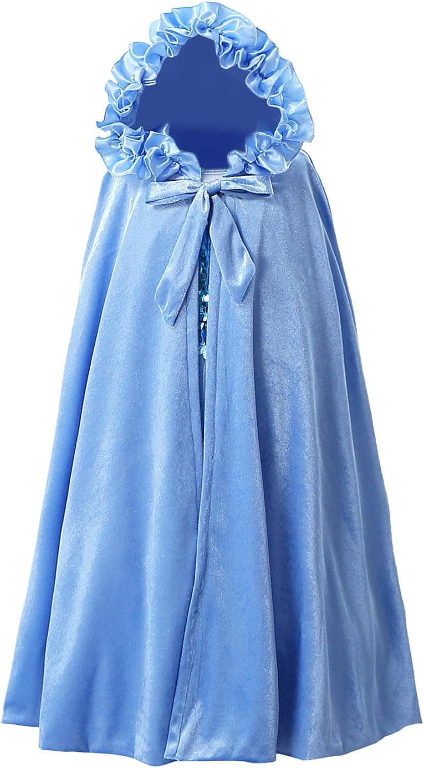Newland Princess Cape, Princess Hooded Long Cape Cloak Costumes for Girls Dress Up 3-12 Years