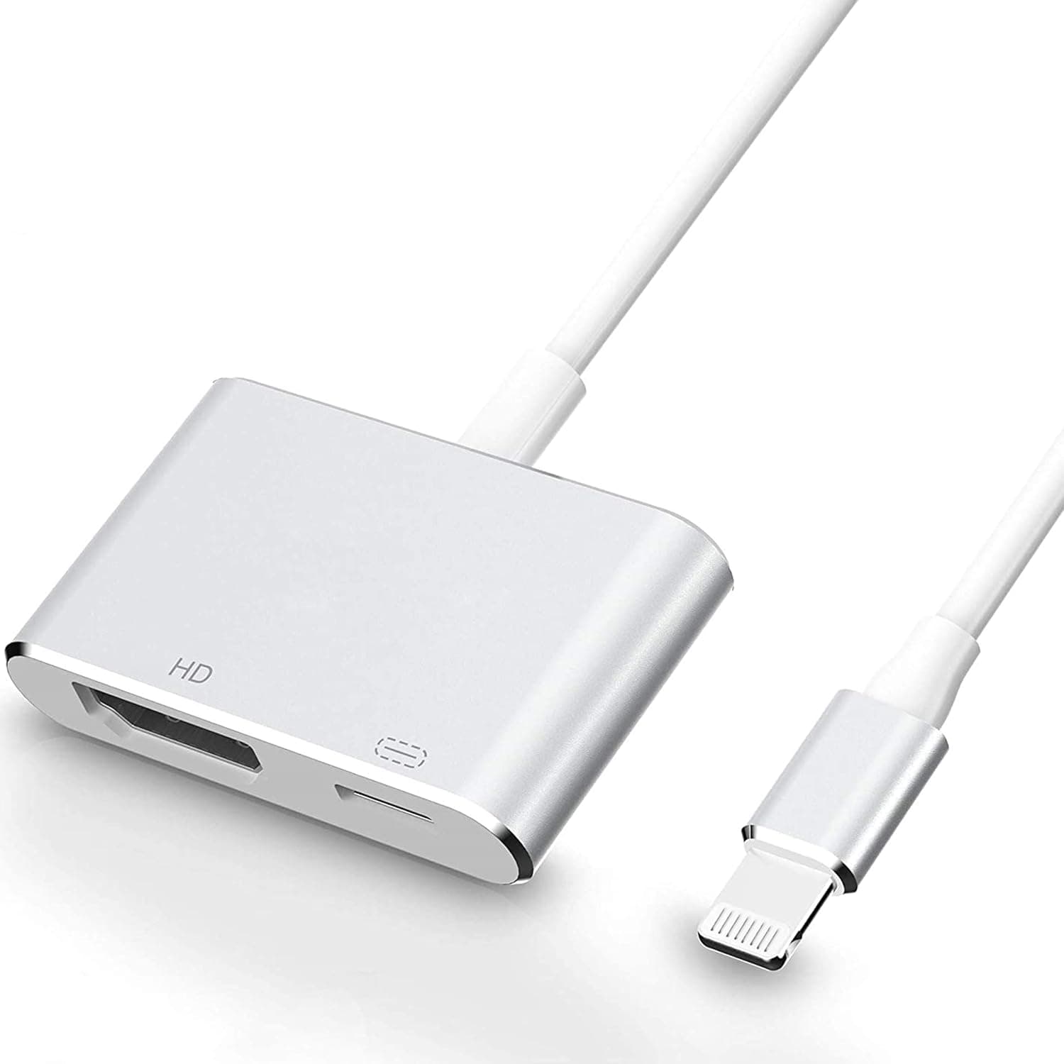 [Apple MFi Certified] Lightning to HDMI Digital AV Adapter for iPhone, Apple 1080P/4K HDMI Sync Screen Digital Audio AV Converter with iPhone, iPad on HD TV/Monitor/Projector, Support All iOS -Silver