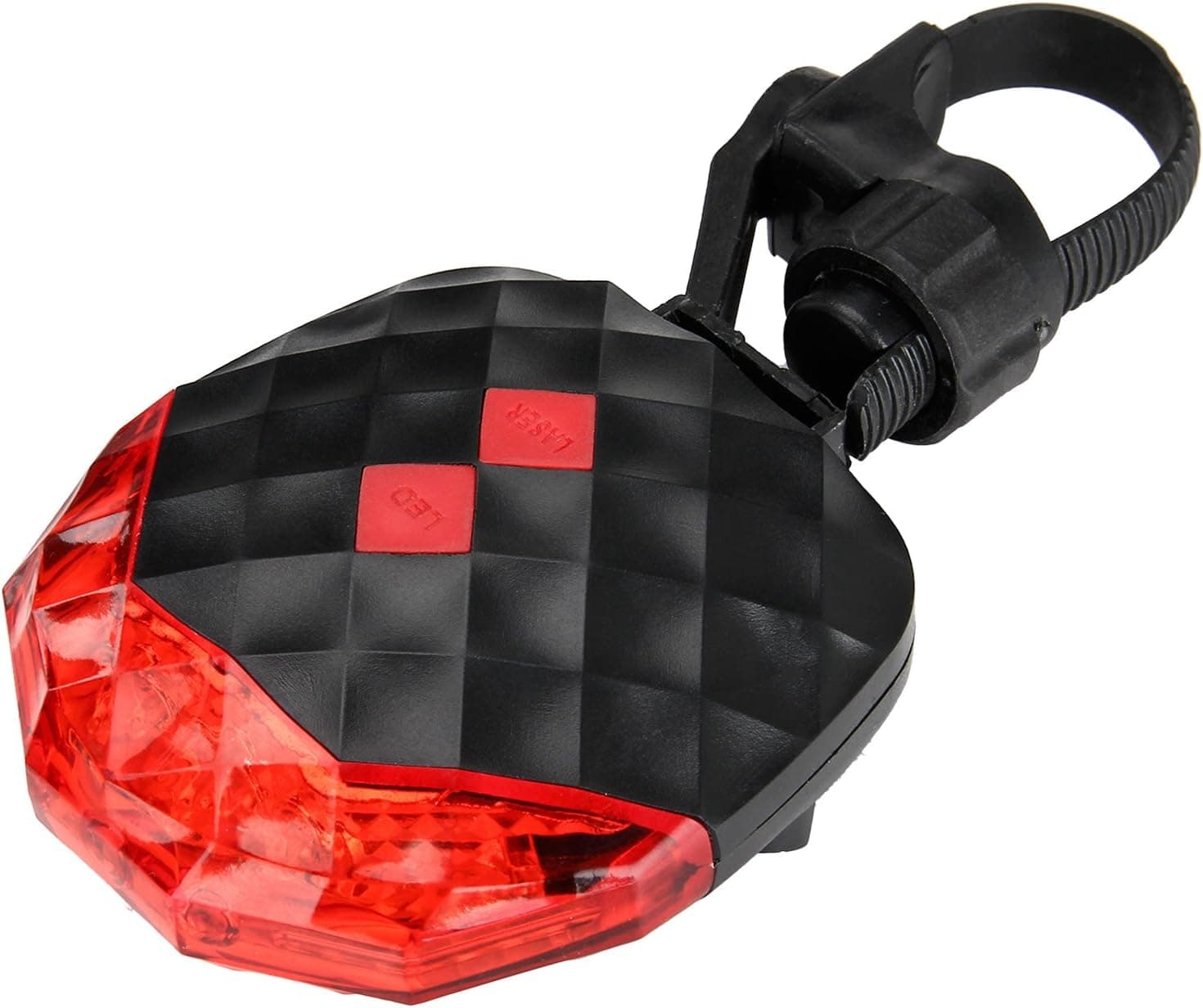 Bike Tail Light, Vikeepro LED Bike Rear Light with Ultra Bright 5 LED Bicycle Light & 2 Laser Light, Weather Resistant Easy to Install Bike Flashlight for Night Cycling Safety