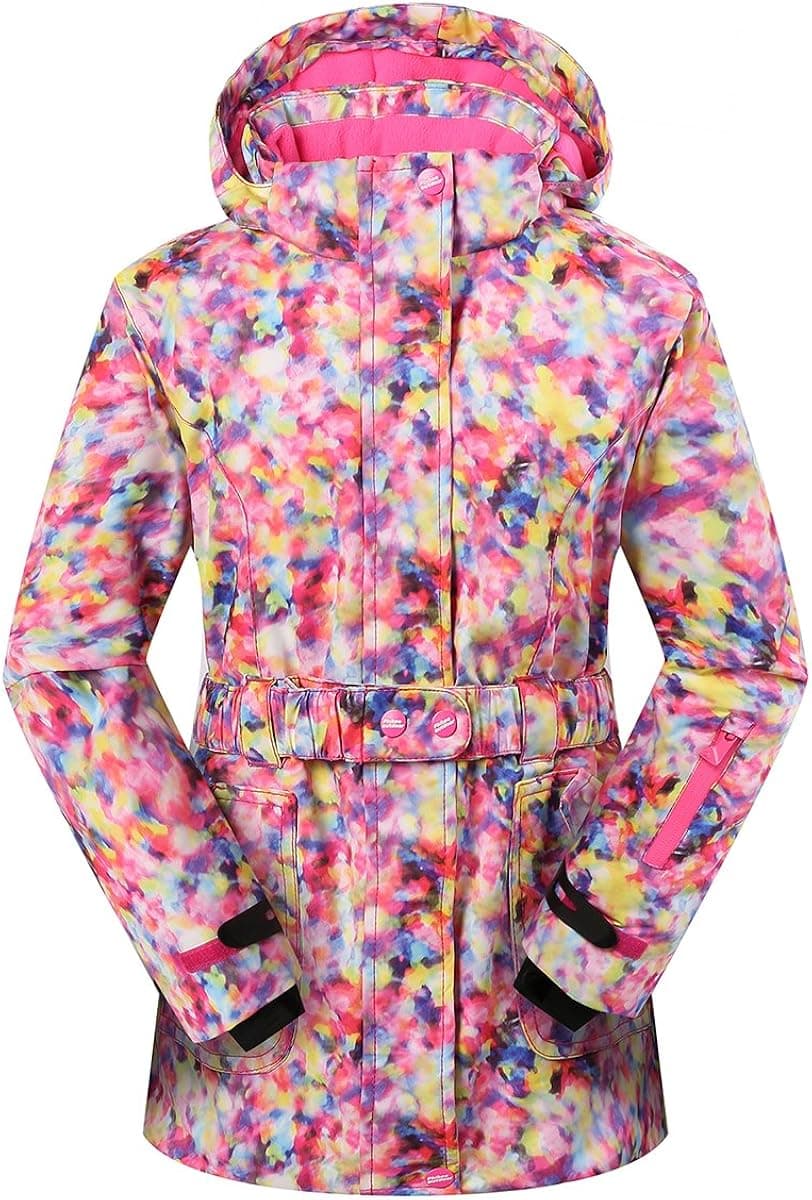 PHIBEE Women's Outdoor Waterproof Windproof Fleece Snowboard Ski Jacket