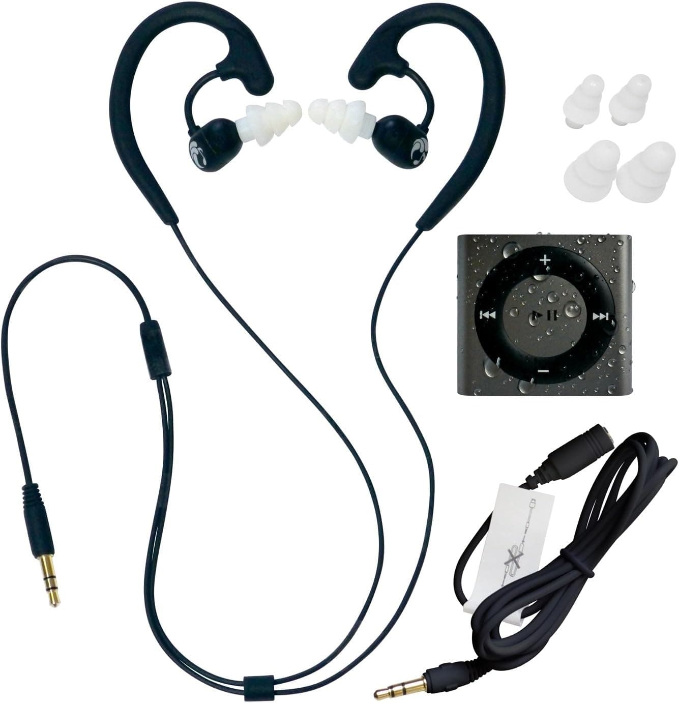 Swimbuds Fit Underwater Audio Waterproof Swimming Bundle (Space Gray)