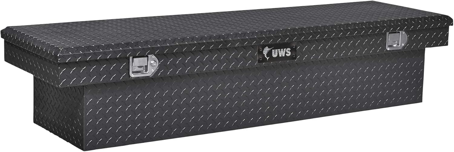 UWS EC10382 66-Inch Gloss Black Heavy-Wall Aluminum Truck Tool Box, RigidCore Lid