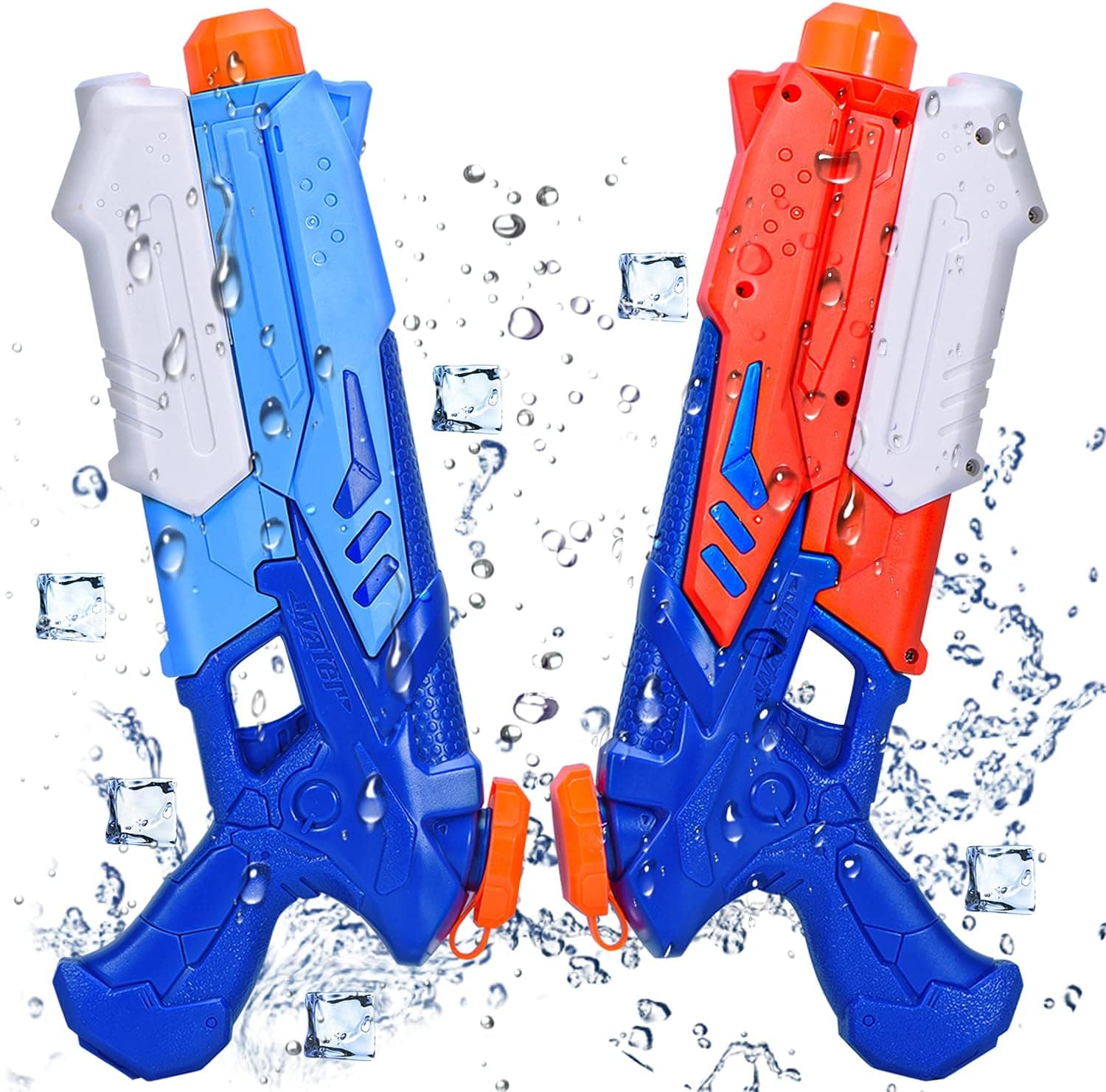 Joyjoz Water Gun for Kids and Adults, 2 Pack 400CC Water Blaster Squirt Gun Gifts for Boys Girls Children and Toddlers, Pool Summer Swimming Pool Beach Sand Water Fighting Toy, Small Size