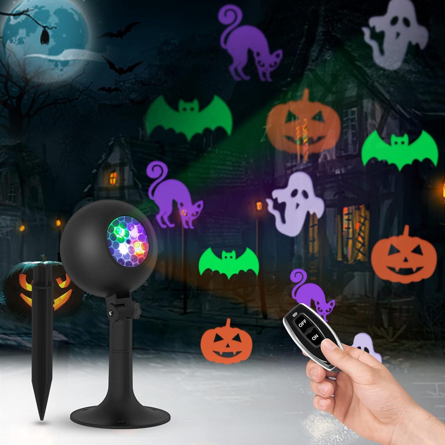 Halloween Decorations Lights Outside Lights Projector Led Light for Halloween Home Party Garden Landscape Wall Decorations