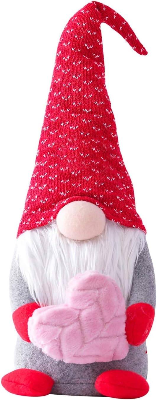 Valentines Gnomes Plush Decorations,Valentines Day Handmade Swedish Tomte Decor,Valentines Home Table Elf Gnomes Decor Ornaments,Sweet Valentines Gift
