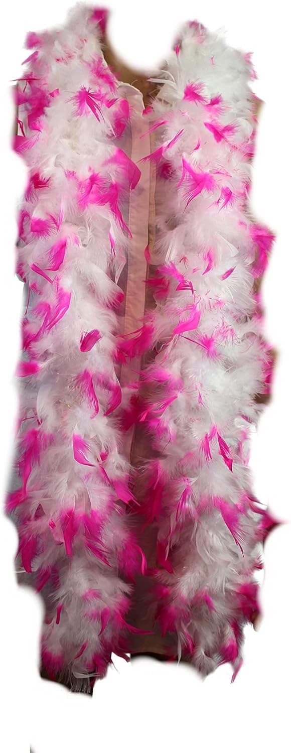 60 Gram, 2 yards Long Chandelle Feather Boa Great for Party, Wedding, Halloween Costume, Christmas Tree, Decoration