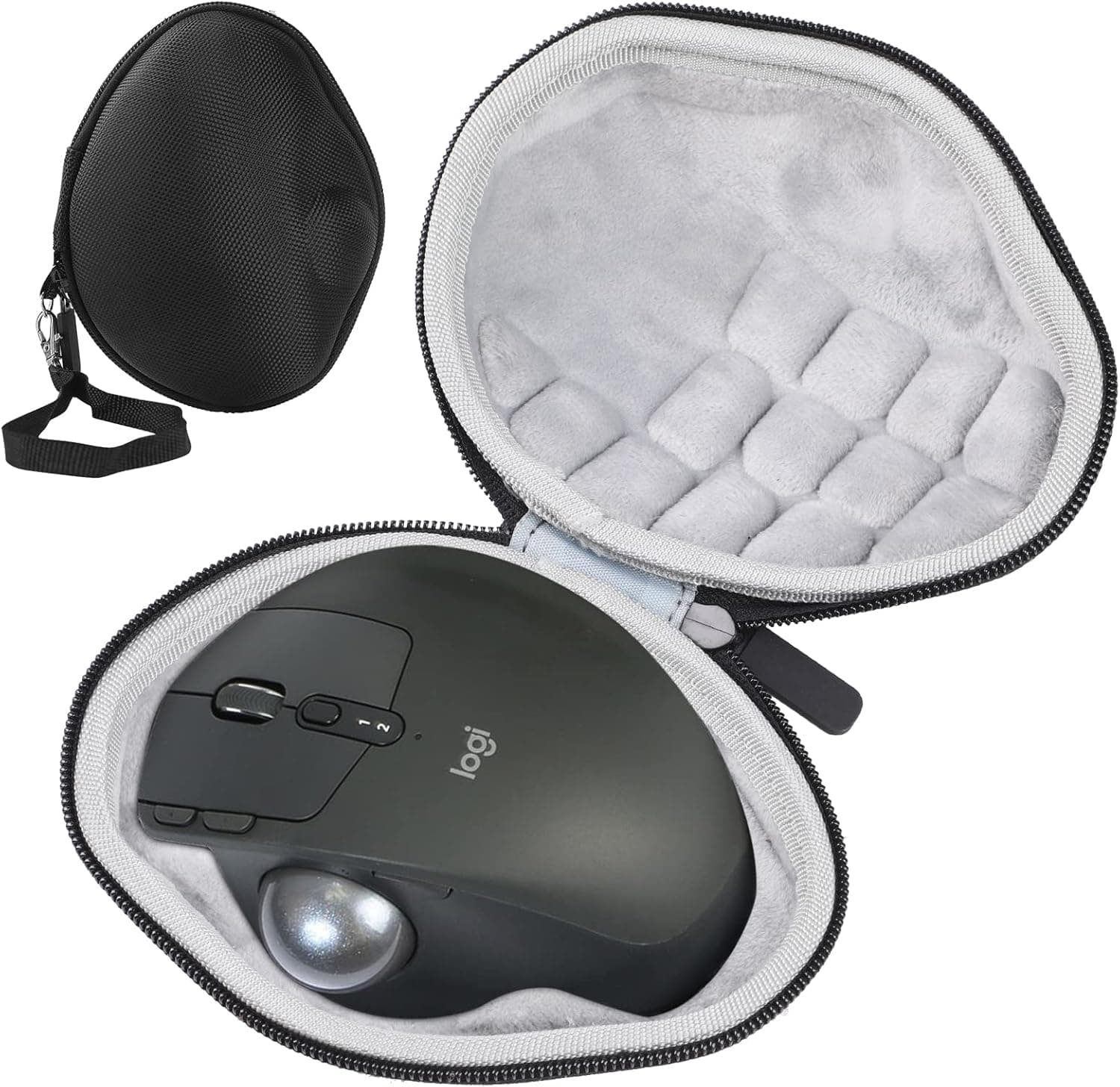 Joogee Hard Travel Case Compatible with Logitech MX Ergo Advanced Wireless Mouse, No Shake Water-Resistant Overall Protection (Black Case + Case Only)