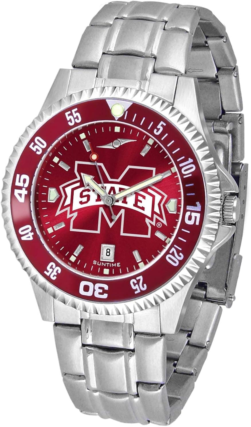 Mississippi State Bulldogs Men's Competitor Steel Watch AnoChrome with Color Bezel