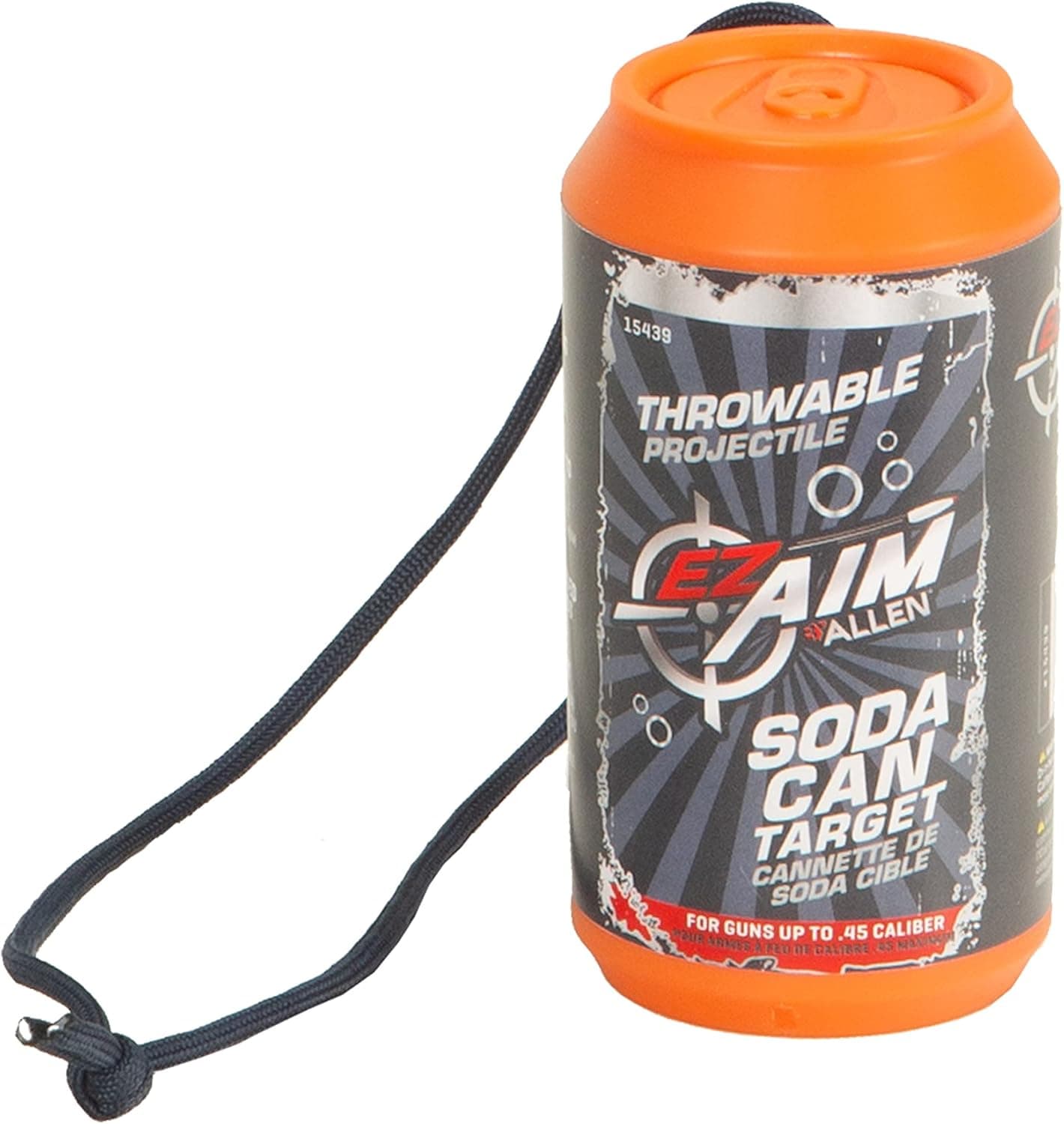 Allen Company EZ-Aim Pop Soda Can Self-Healing Throwable Target, with String for Hanging, Orange, One Size