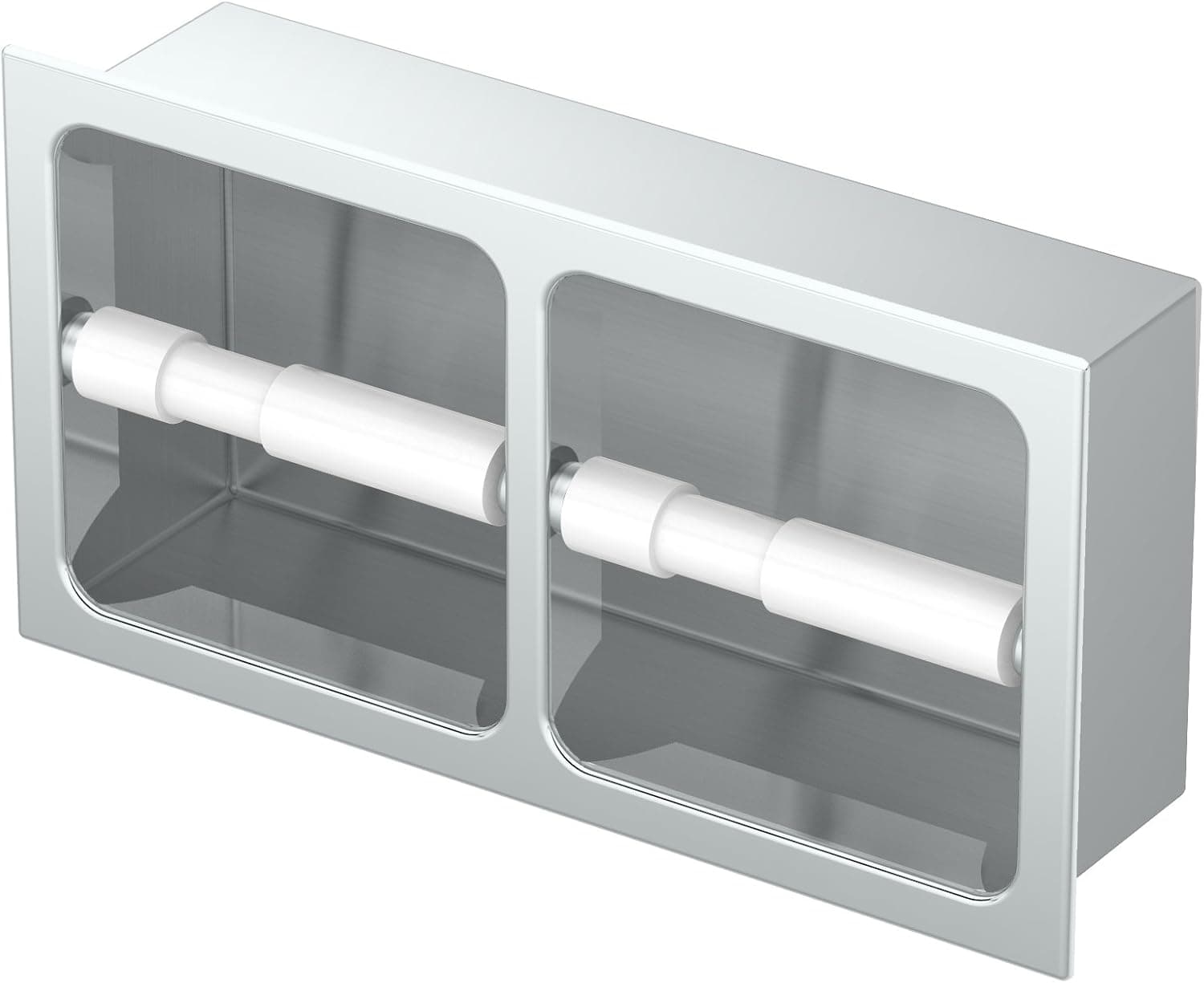 Gatco 782A Double Chrome Doube Recessed Tissue Holder