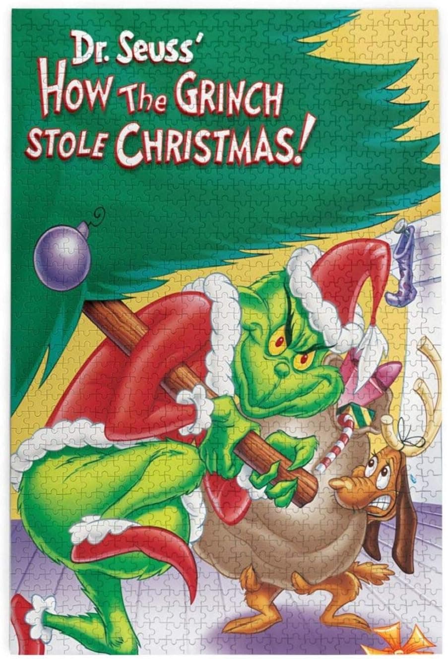 GEHIYPA Puzzle Games - Grinch-Grinchmas Jigsaw Puzzles 1000 Pieces for Adults - Games for Adults,Teens and Kids