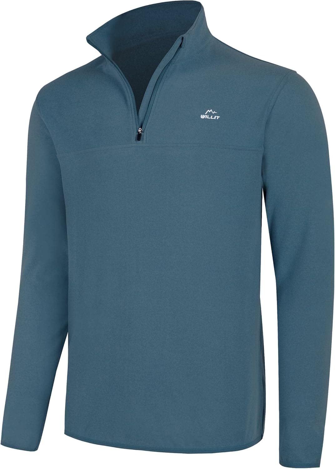 Willit Men's Fleece Pullover Quarter Zip Sweaters Cold Weather Thermal Shirt Jacket Lightweight