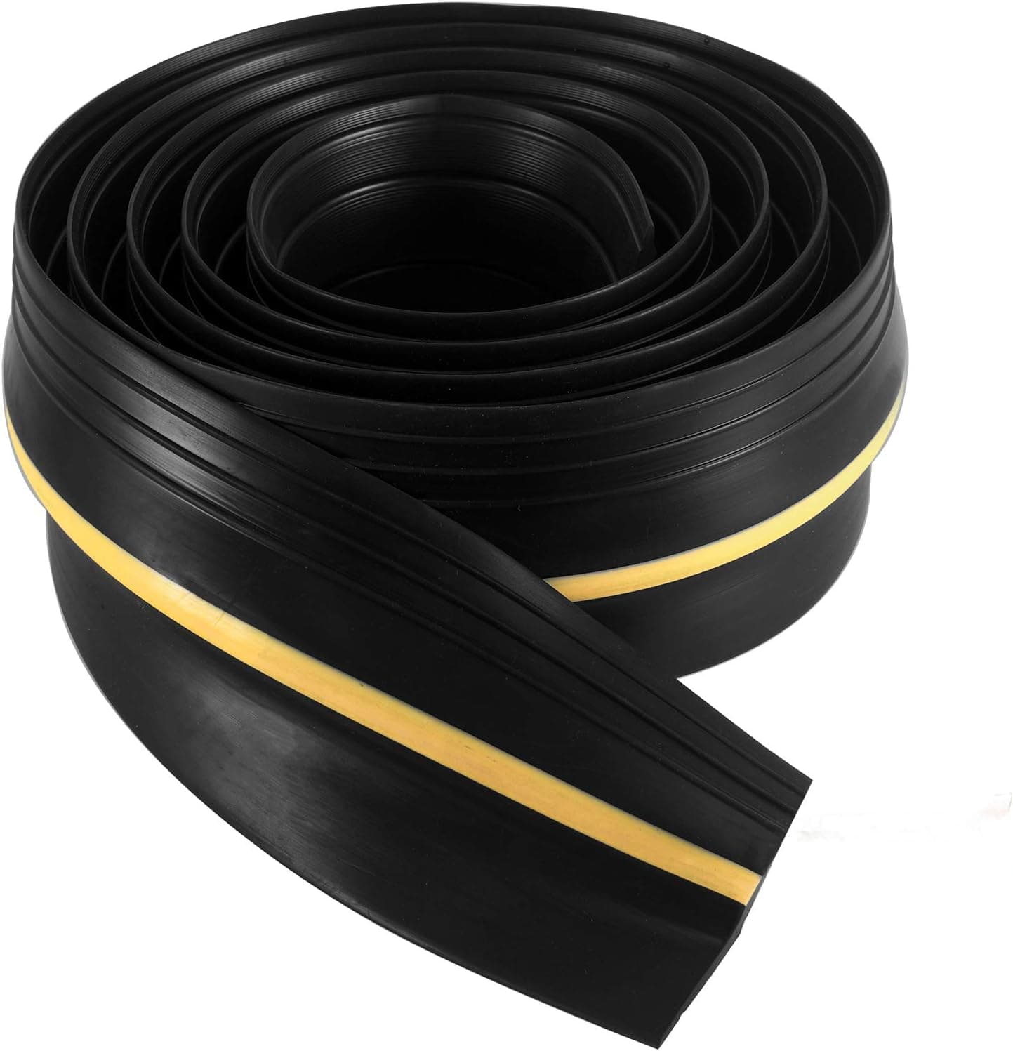 BOWSEN Garage Door Threshold Seal Bottom Weatherproof Floor Buffer Rubber, Not Include Sealant/Adhesive, Black (12 FT)