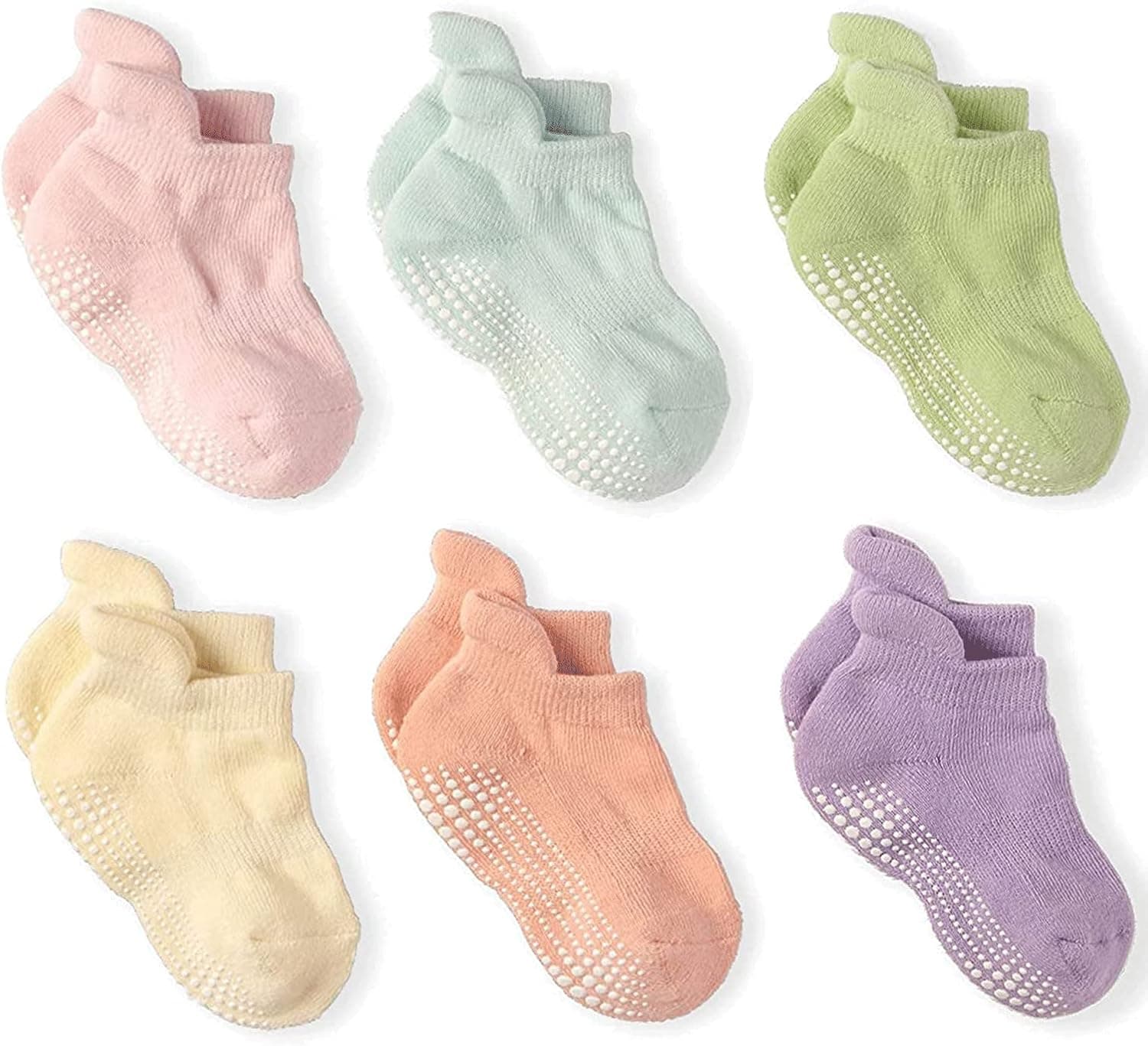 LA ACTIVE Non Slip Grip Ankle Boys and Girls Socks for Babies Toddlers and Kids