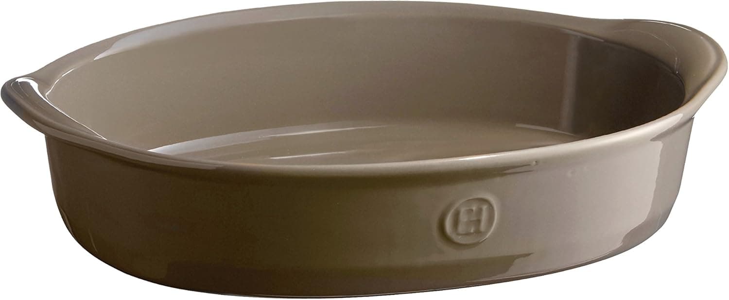 Emile Henry Oval Oven Dish Ultime, 2.4 Qt, Flint