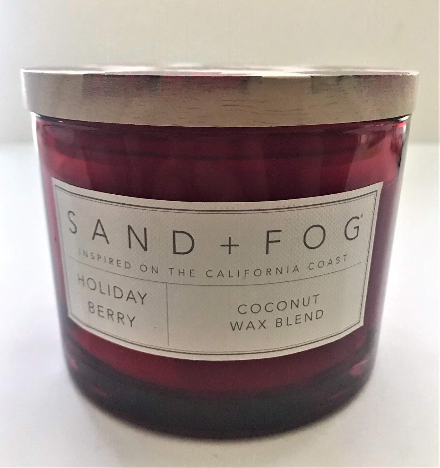 Festive Holiday Berry Scented Candle with Dual Wick in Red Tumbler, Wooden Lid
