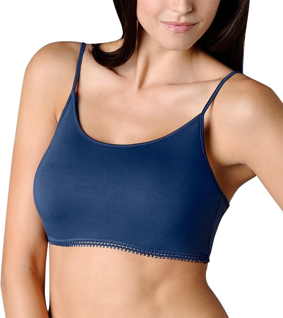 Second Base "Sarah Boatneck Demi Cami Crop Tops for Women Crop Tops to Layer Over The Bra Cleavage USA Made Cropped Tank Top