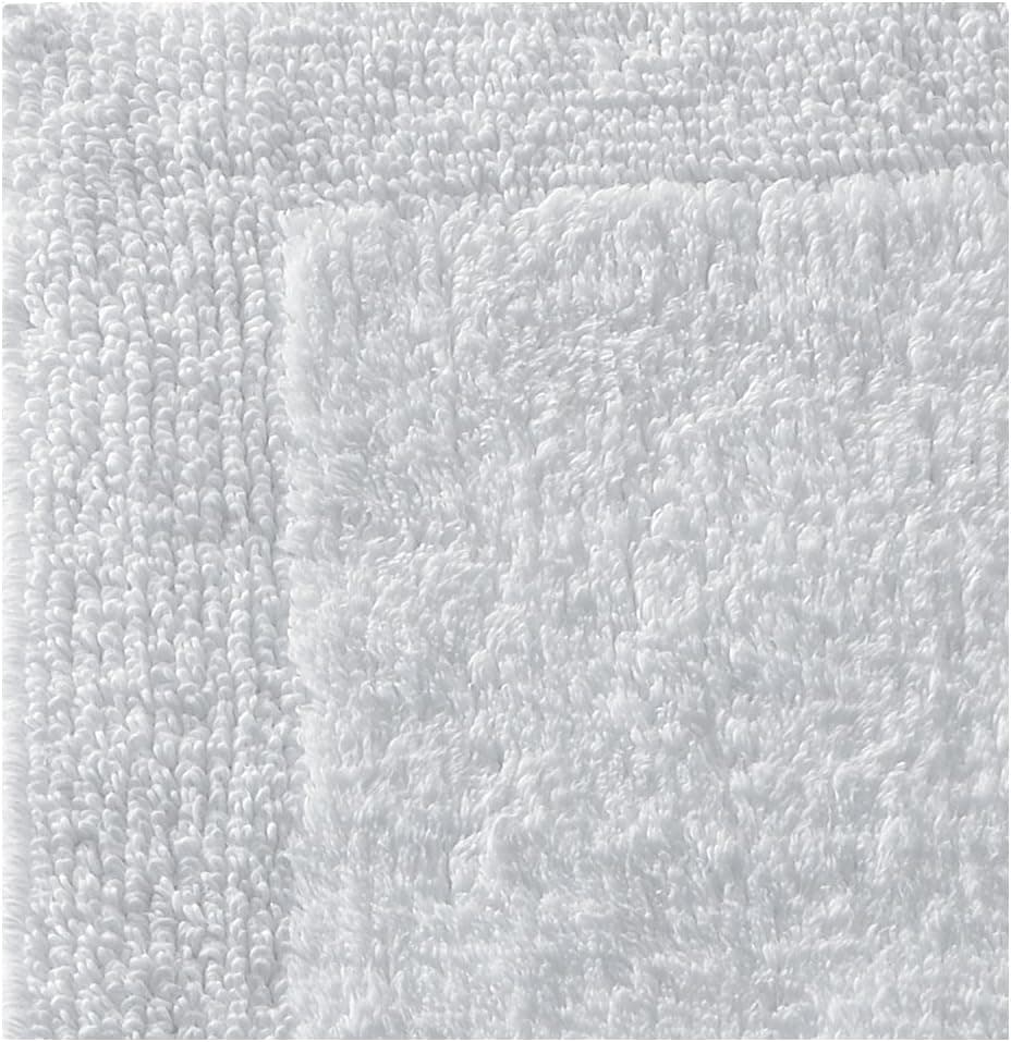 Regence Home Reversible Cotton Bath Rug, 17 by 23-Inch, White