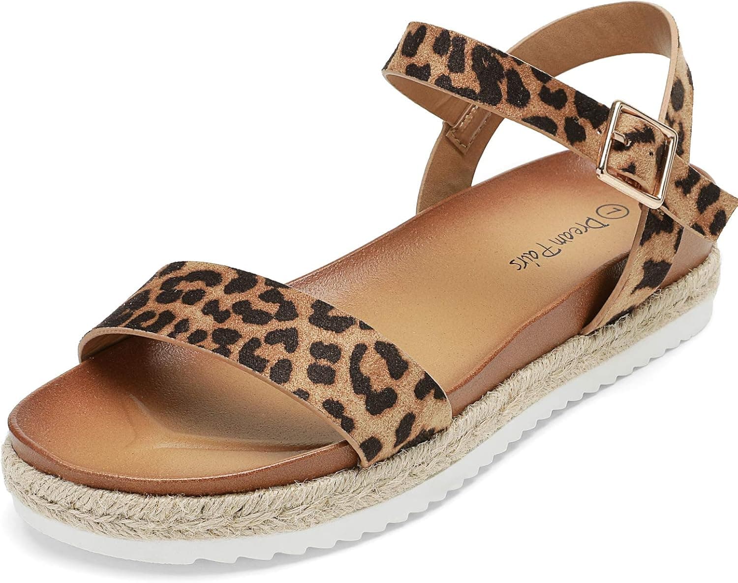 DREAM PAIRS Women’s Open Toe Ankle Strap Espadrille Casual Flatform Platform Wedge Sandals